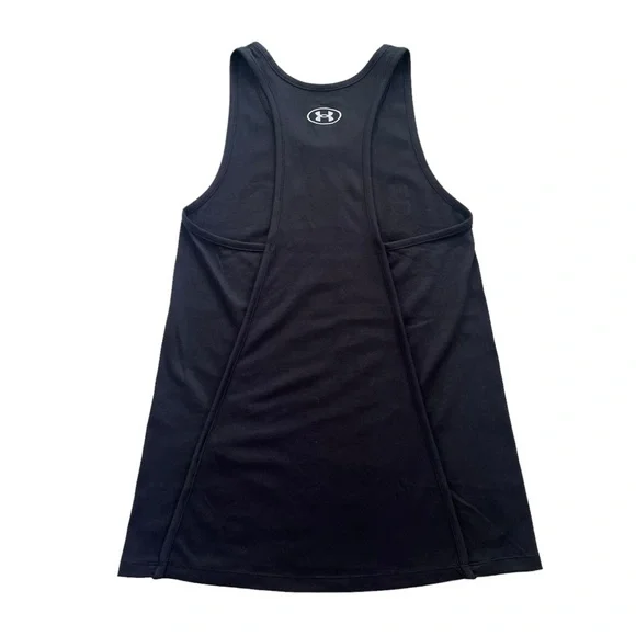 Under Armour Women’s XSmall Black Softball Logo Bar, Athletic Loose Fit Tank Top - Picture 2 of 16